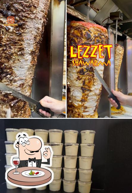 Food at Lezzet Shawarma