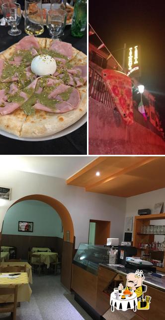 Ristorante pizzeria la grotta si caratterizza per la cibo e interni