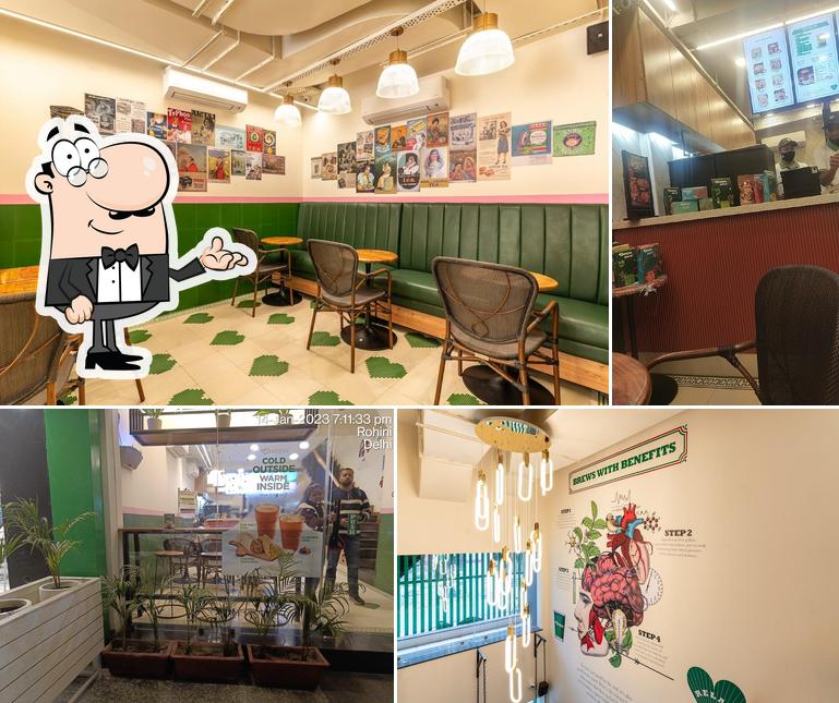 The interior of Chaayos Cafe at Sector 7, Rohini
