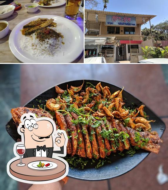 This is the image showing food and exterior at Hotel Surekha Family Restaurant And Bar