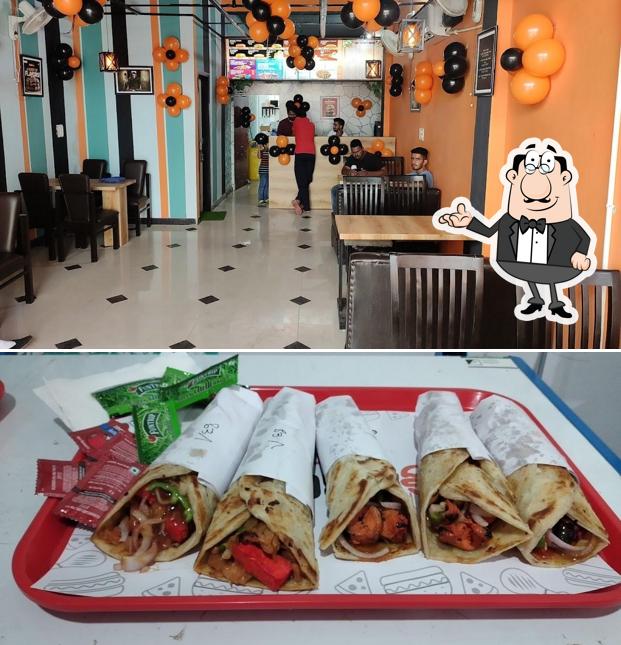 The interior of Burger hub cafe
