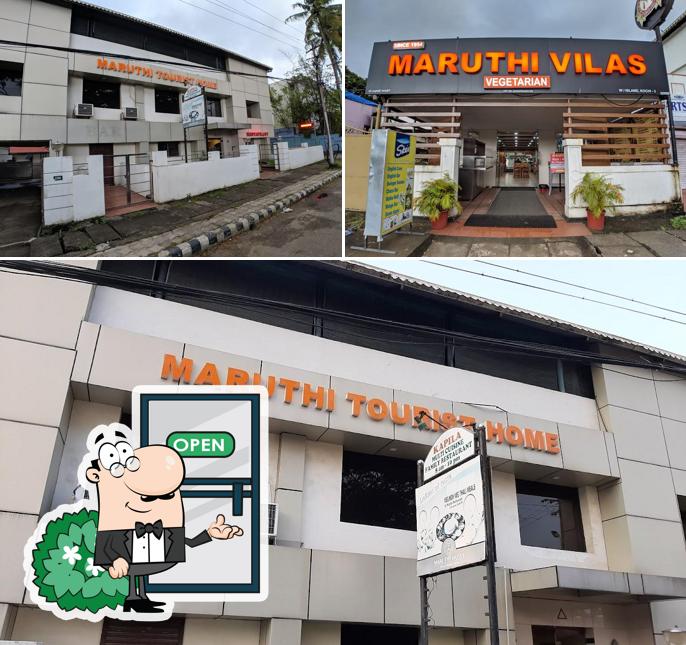 The exterior of Maruthi Hotel
