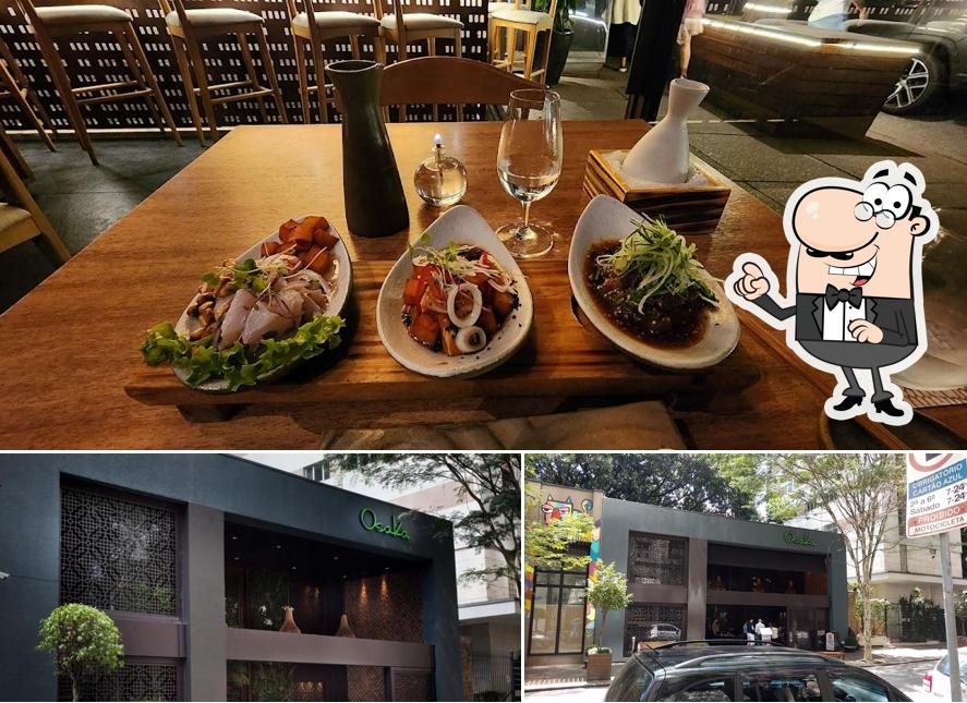 Esta é a ilustração ilustrando exterior e comida no Osaka Nikkei São Paulo