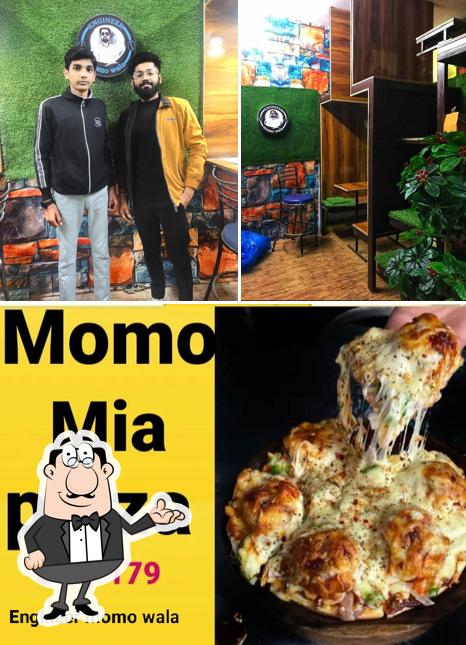 The picture of interior and food at Engineer momo wala