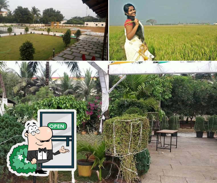 Enjoy the view at the outside area of Hotel Maruthi Restaurant