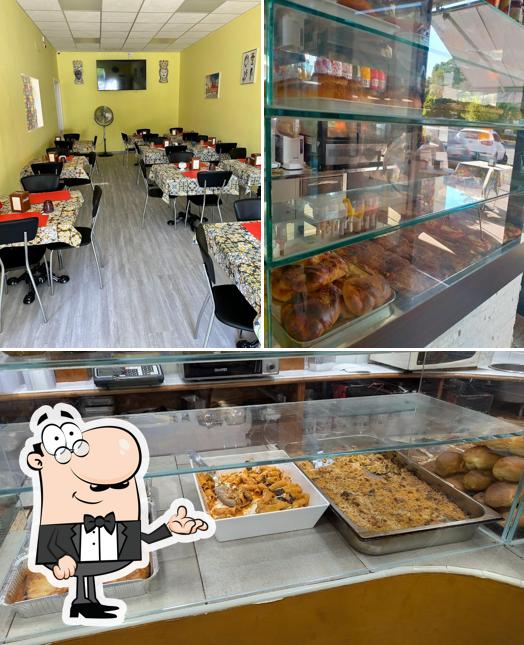 La interni e cibo del ristorante