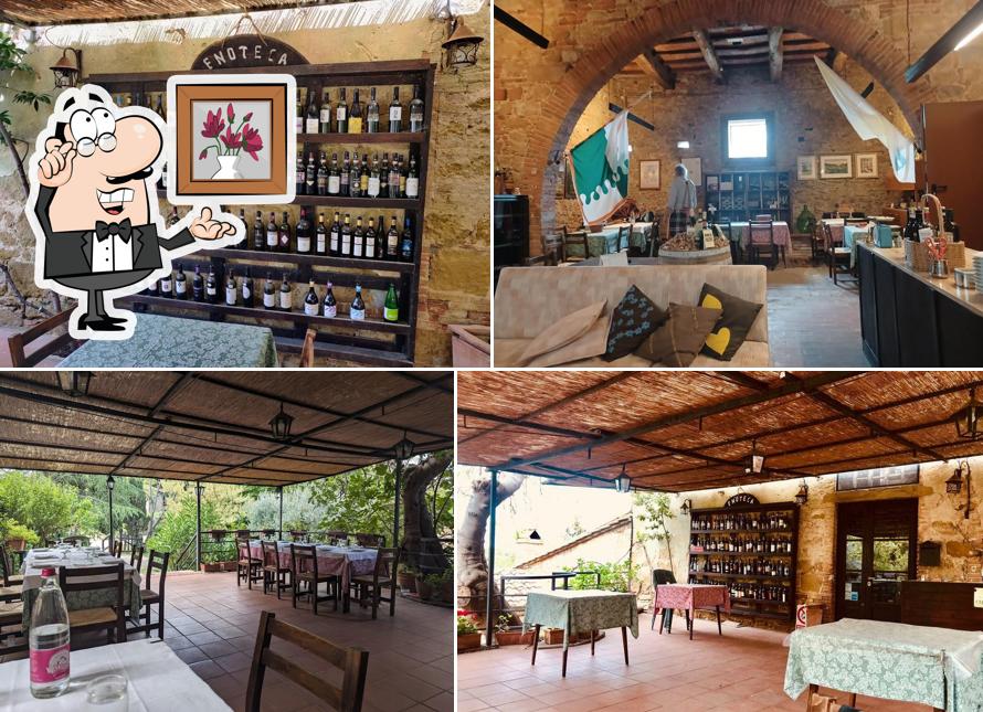 Gli interni di da Roberto, Taverna in Montisi