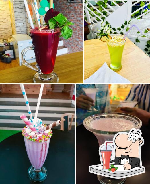 Enjoy a drink at Freshies Cafe