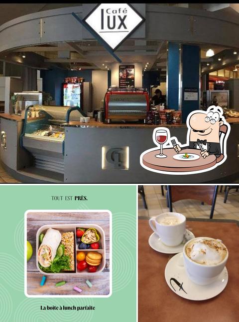 L’image de la nourriture et intérieur concernant Café Lux