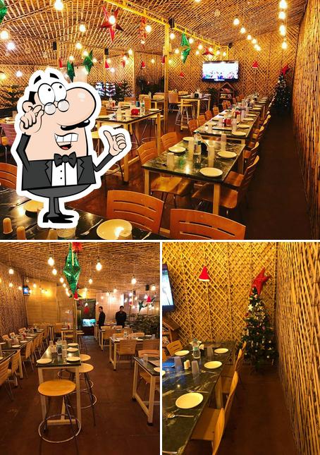 Take a seat at one of the tables at Pind Dubai