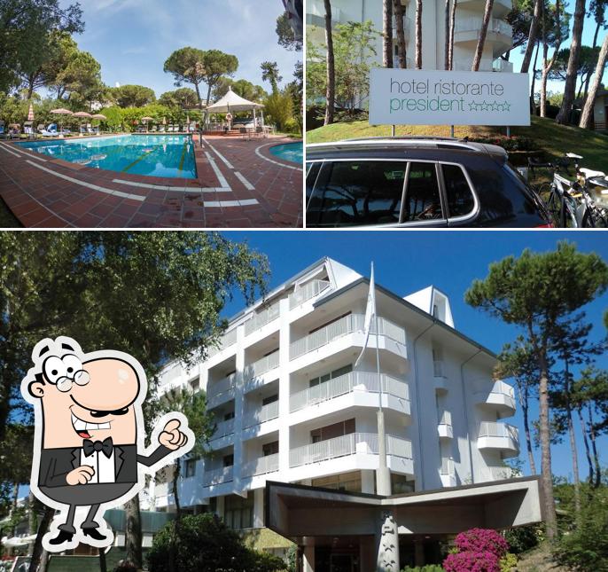 Goditi la vista dagli esterni di Hotel President Lignano