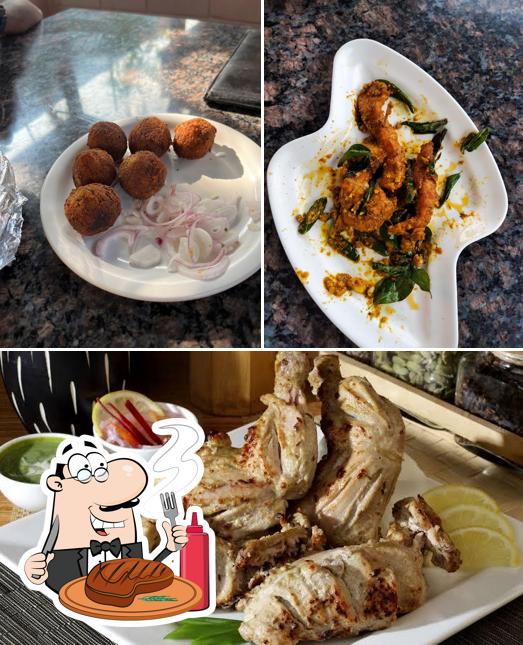 Get meat dishes at Hotel RajaBhojanam