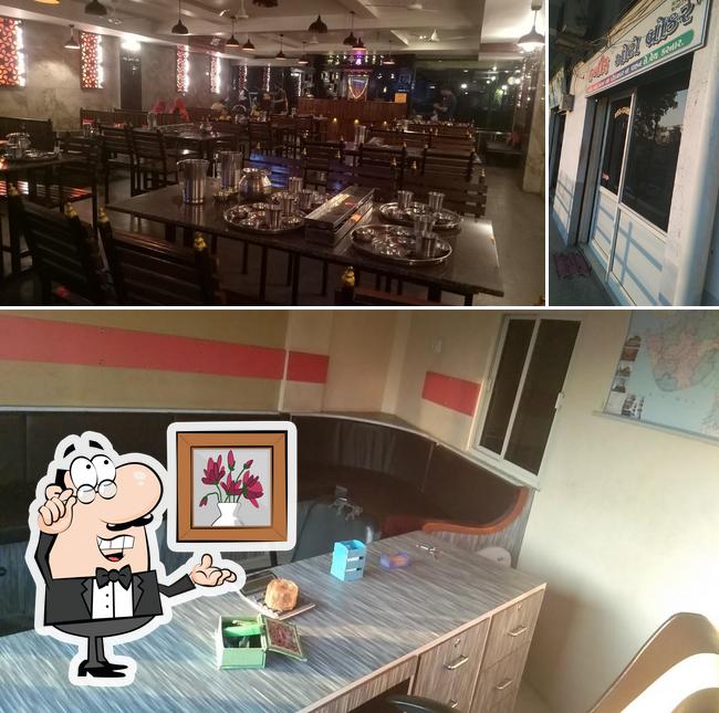 Among various things one can find interior and bar counter at Nar Narayan Restaurant