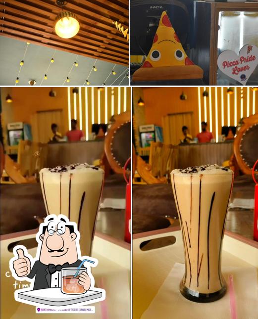 The picture of drink and interior at Pizza Pride Sawai Madhopur