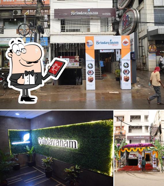 The exterior of Hotel Brindavanam