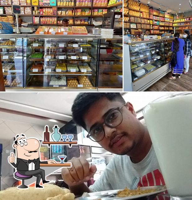 The interior of Bhogal ji bikaner sweets