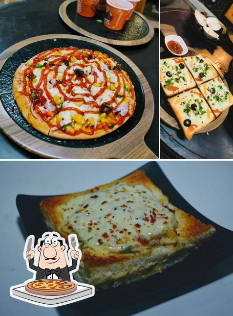 Order pizza at Chai Ghar Champa