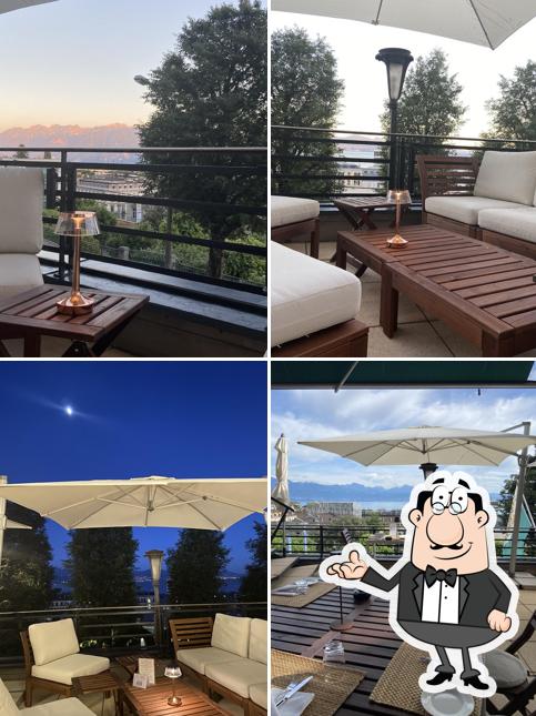 Gli interni di La Terrasse de la Paix