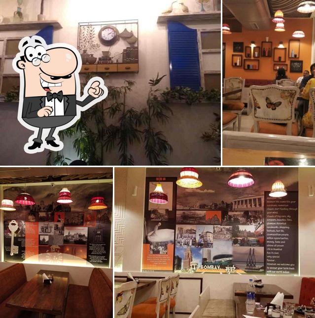Take a seat at one of the tables at Bhagat Tarachand