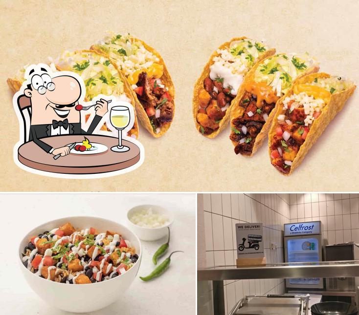 The photo of food and exterior at California Burrito Mexican Kitchen @ Bagmane Constellation
