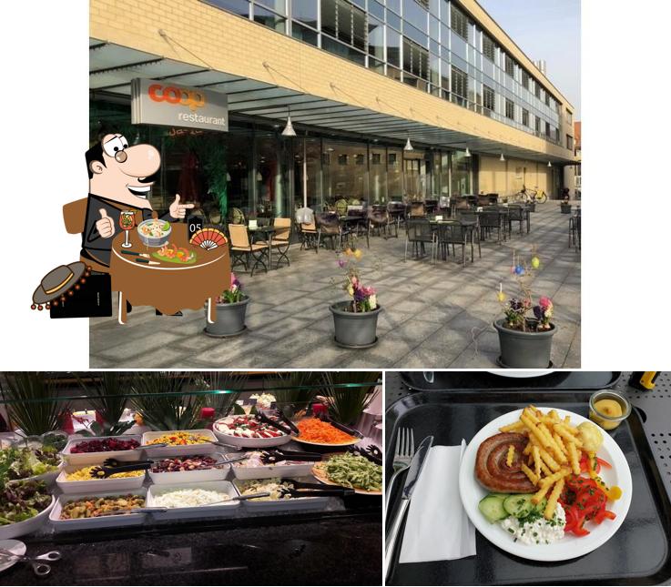 La cibo e interni del ristorante