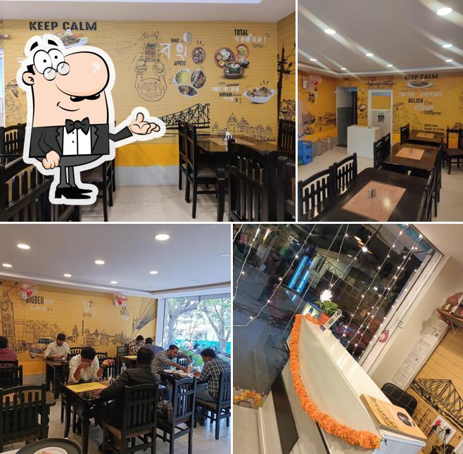 The interior of Kolkata Food Plaza (Hitec City)Hyderabad