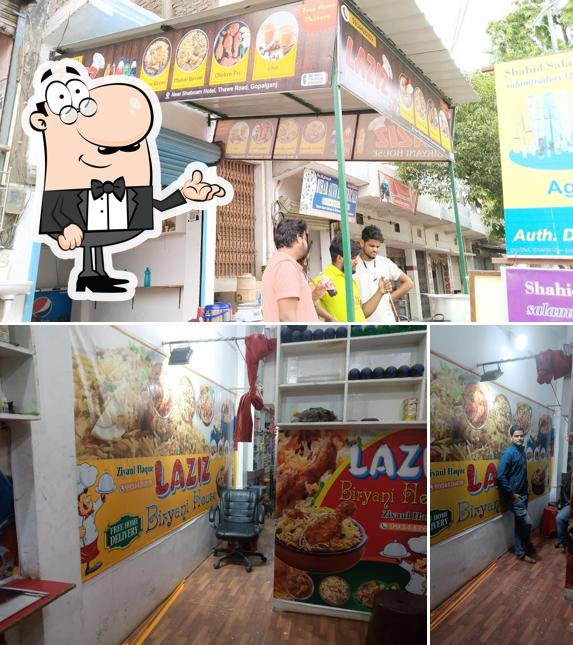 Laziz Biryani House is distinguished by interior and exterior