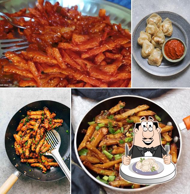 Dumplings at Sadda Adda Dabha Cafe