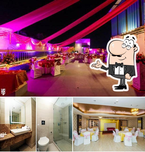 Take a seat at one of the tables at The Orion Plaza Nehru Place