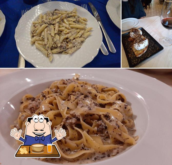Dai un’occhiata alla immagine che presenta la cibo e tavolo da pranzo di Ristorante Locanda del Podestà