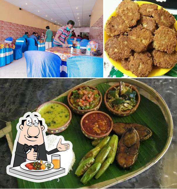 The image of food and interior at Hotel Purbasha