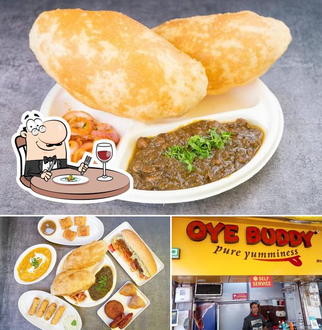 This is the image displaying food and exterior at Oye Buddy