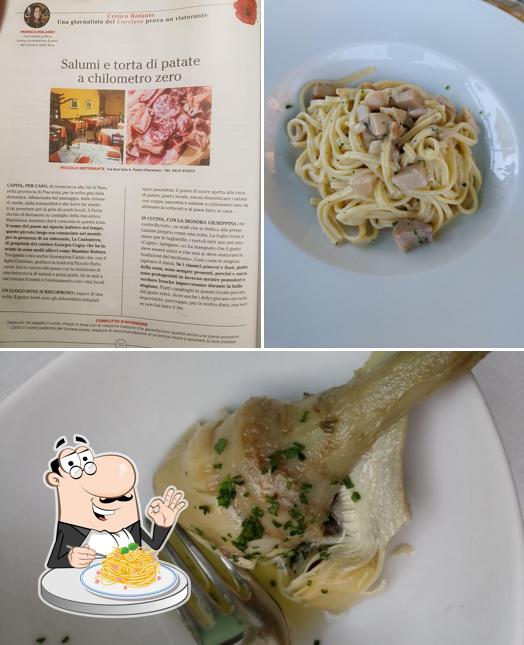 Spaghetti alla carbonara al Trattoria Il Piccolo Ristorante