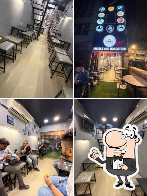 The interior of Angels and Roadsters Cafe