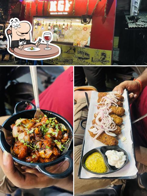 Check out the image displaying food and interior at KGF kolkata good food