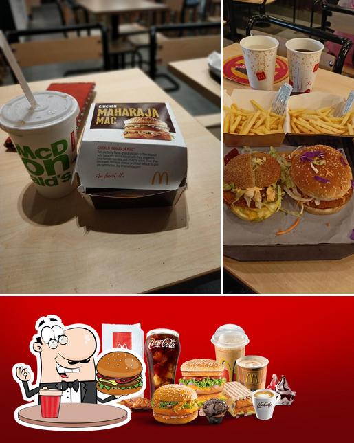 Order a burger at McDonald's