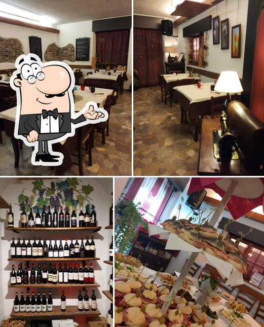 Gli interni di Osteria Dal Picchio
