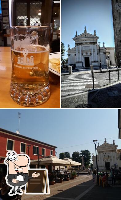 La esterno e birra del ristorante