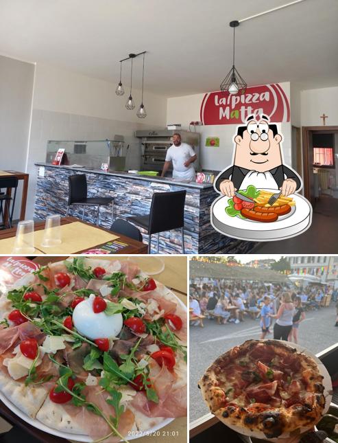 Tra le varie cose da La Pizza Matta si possono trovare la cibo e interni