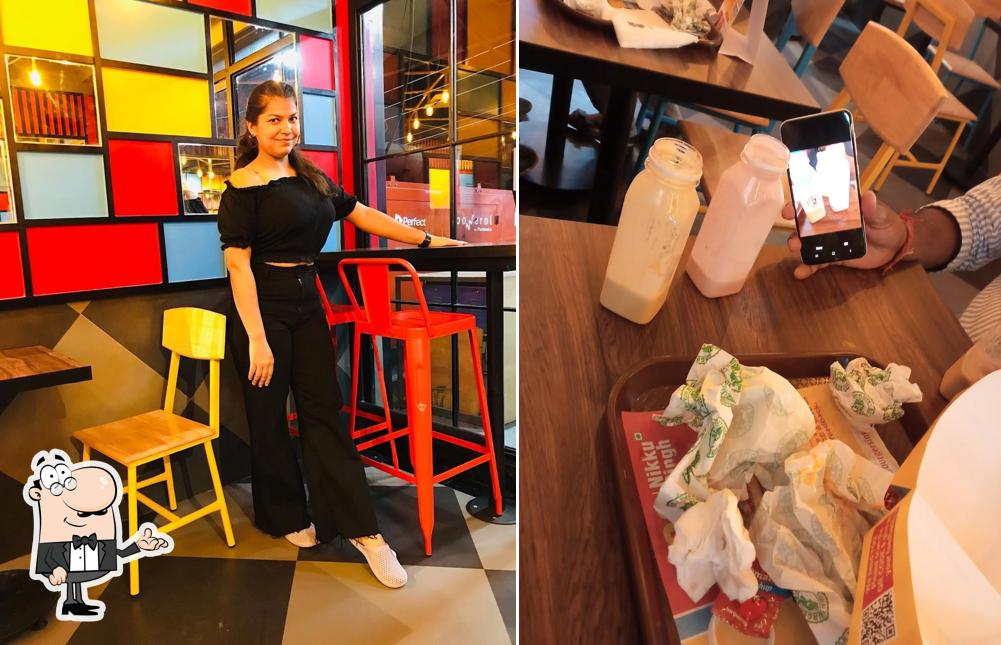 The interior of Burger Singh
