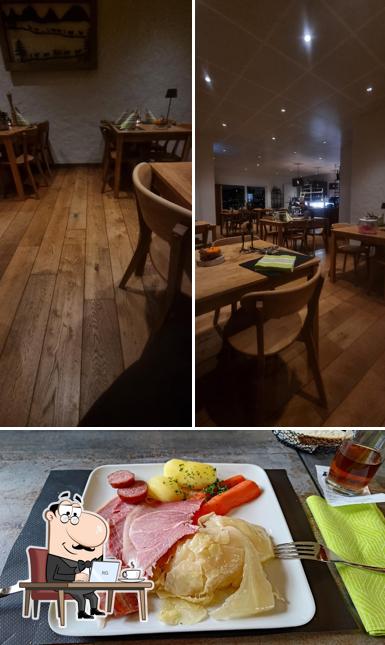 La interni e cibo del ristorante