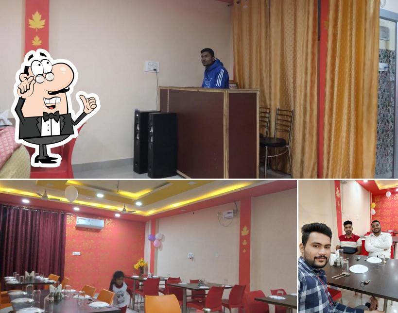 Dev restaurant is distinguished by interior and dining table