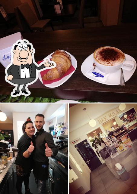 Tra le diverse cose da Bar Milano di Franco e Luca Trissino si possono trovare la interni e cibo