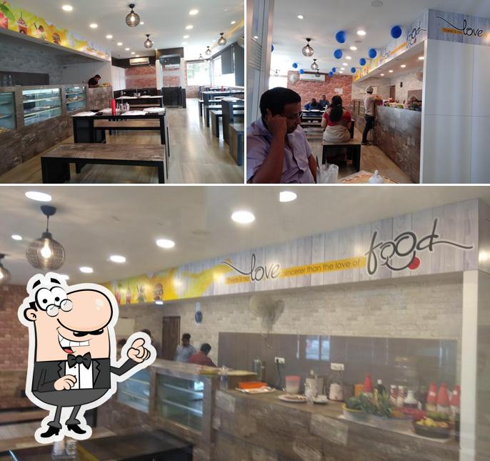 The interior of Cafe Leeyans Thiruvalla