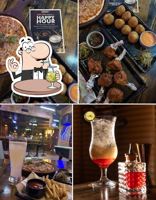 This is the image showing drink and food at Funny Cat Pune