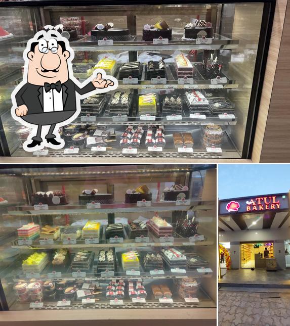 The interior of Atul Bakery Shivalik Park Shela