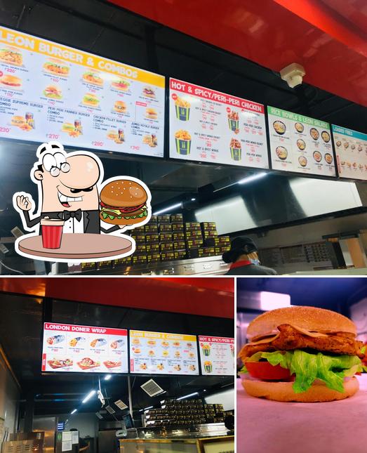 Order a burger at Leon's Burgers & Wings Frazer Town