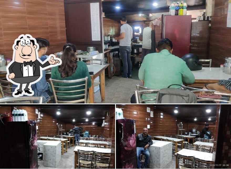 The interior of Sharma Dhaba
