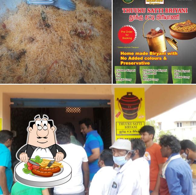 Food at Thuuku Satti Briyani