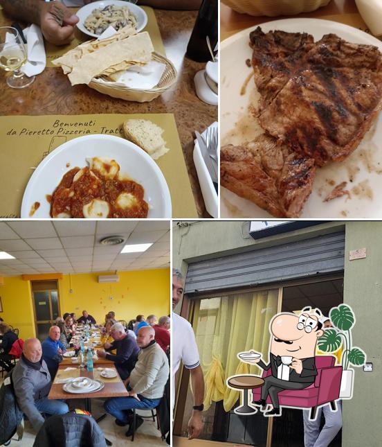 La foto della interni e cibo di Trattoria Bar Pizzeria da Pieretto